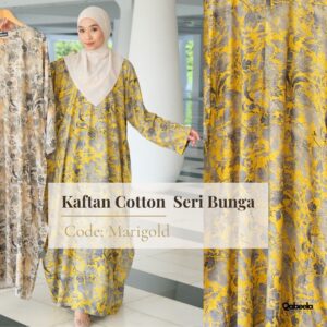 Kaftan Cotton Seri Bunga – 5