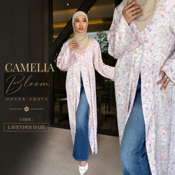 Camellia Bloom Outer Abaya