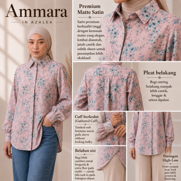 Ammara Premium Matte Satin Blouse