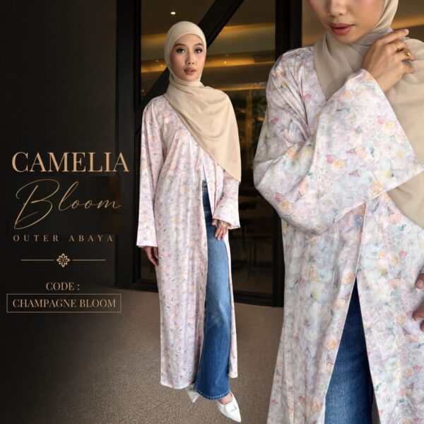 Camellia Bloom Outer Abaya