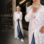 Camellia Bloom Outer Abaya