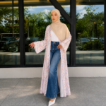 Camellia Bloom Outer Abaya